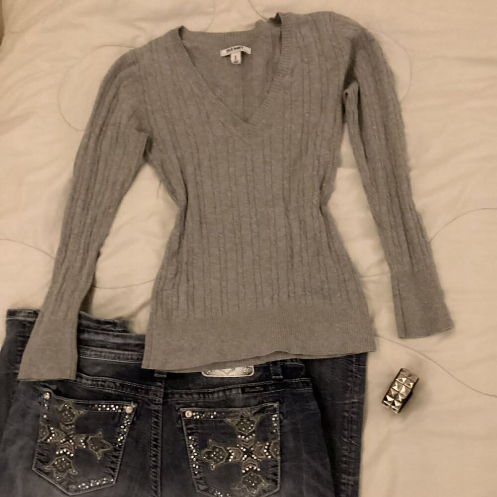 Grey Knit Old Navy Sweater